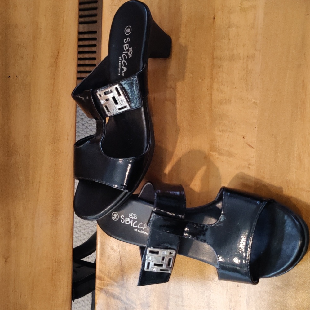 SBICCA of California size 9 fashionable black heeled sandals